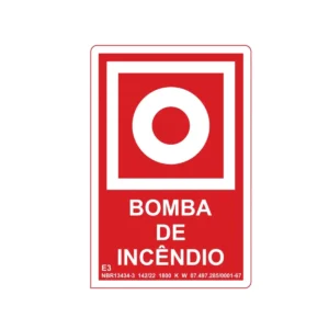 Placa E3 Bomba de Incêndio