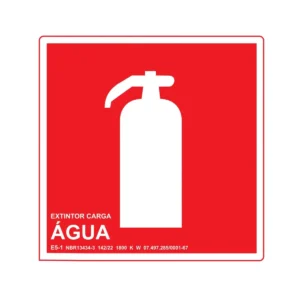 Placa E5-1 Extintor Água Fotoluminescente