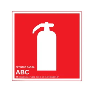 Placa E5-3 Extintor Pó Químico ABC