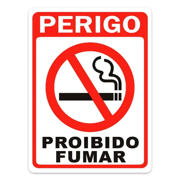 Placa P1 Proibido Fumar