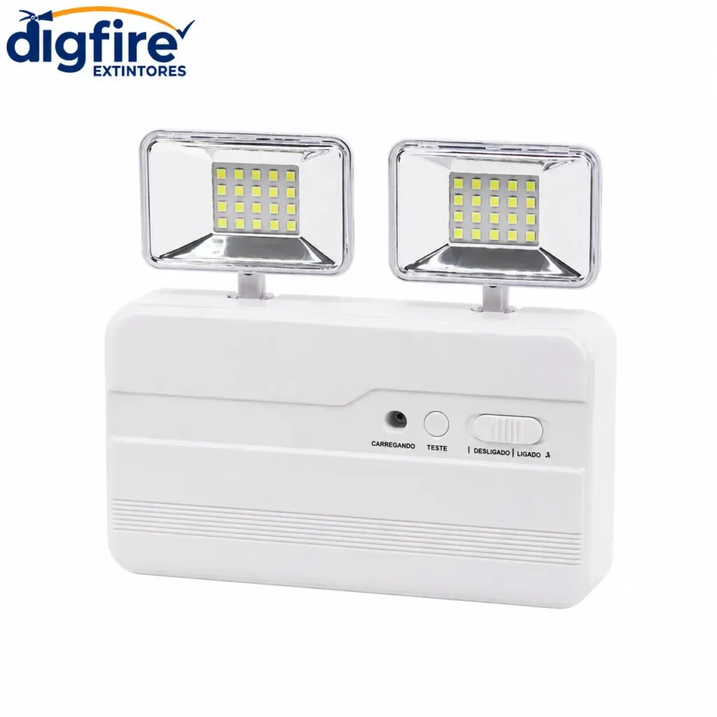 Luz de Emergência LED 2 Faróis 1200 Lumens