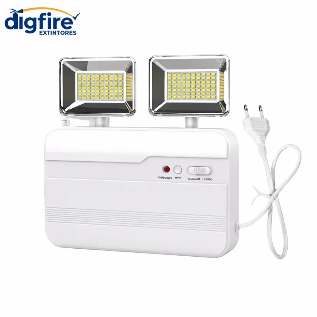 Luz de Emergência LED 2 Faróis 600 Lumens