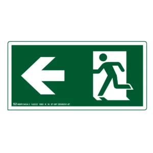 Placa de Sinalização Saída para Esquerda Fotoluminescente