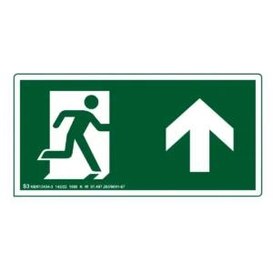 Placa de Sinalização Saída para Cima Fotoluminescente