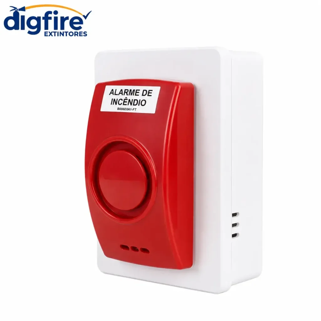 Sirene Audiovisual Alarme Incêndio Sem Fio