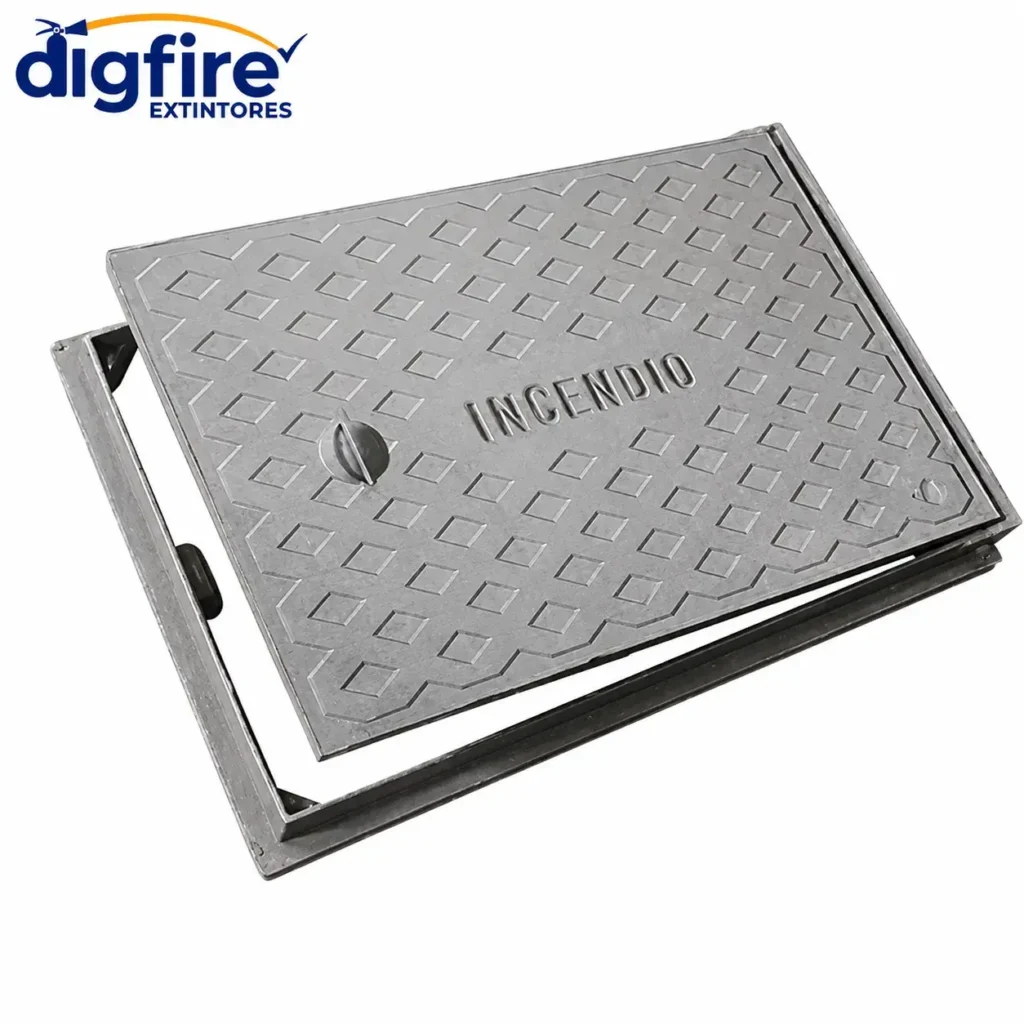 Tampa Ferro Fundido Recalque 60x40cm para sistema de recalque para combate a incêndio