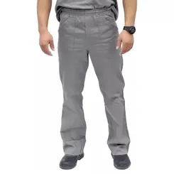 Calça Brim Pesado Cinza Uniforme Profissional
