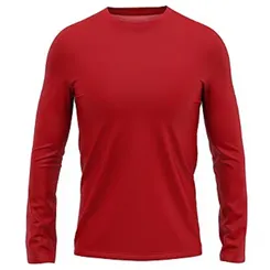 Camiseta Térmica Vermelha Manga Longa Segunda Pele Proteção UV