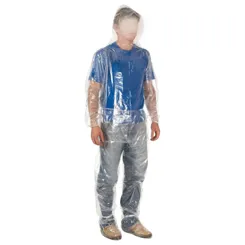 Conjunto para Chuva em Polietileno com Elastico e Capuz Transparente CA 30354/30355