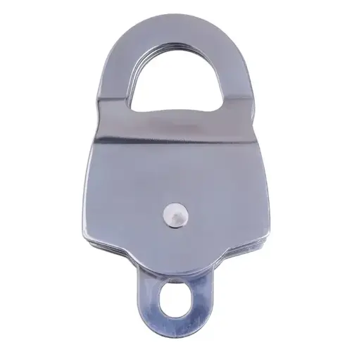 Polia Dupla em Aço Inox para Corda ou Cabo de Aço 60KN - Seguretec