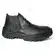 Botina Elastico Bico Plastico Couro Relax Preto Ca 48539