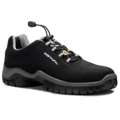 Sapato Energy Estival Microfibra Reno Preto/Cinza En10021S2 CA 50880