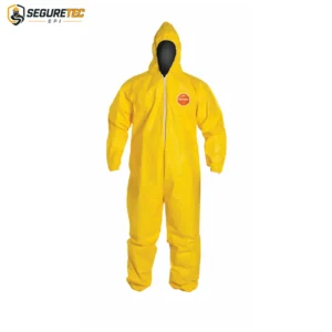 Macacão Tychem 2000 QC Amarelo com Capuz e Ziper DuPont CA 38647