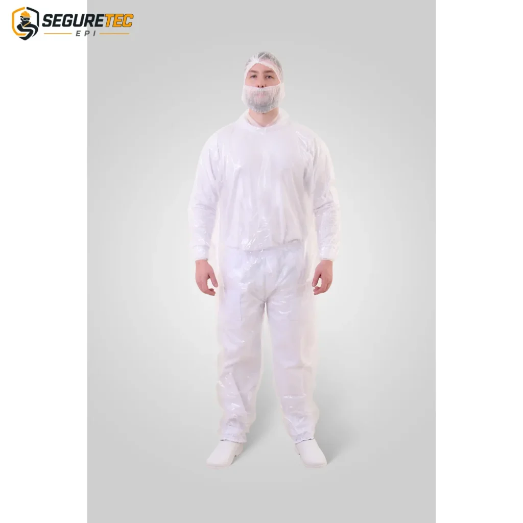 Conjunto para Chuva em Polietileno com Elastico e Capuz Transparente CA 30354/30355