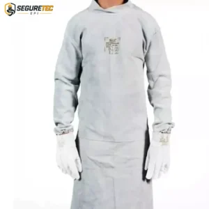 Avental de Raspa Barbeiro com Mangas Soldador 120X060Cm Ca