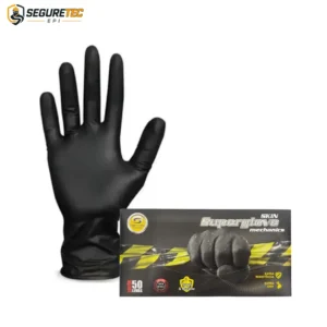 Luva Super Glove Skin Preta CX 50 UN CA 38645 Super Safety