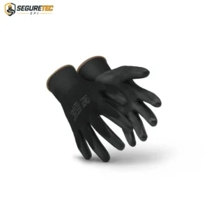 Luva de poliamida com banho PU SS1003 Super Safety — CA 32034 — 12 pares