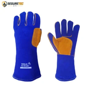 Luva Térmica Soldador em Couro WELD Smart 500ºC Volk CA 42917