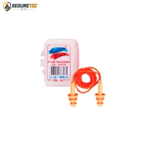 Protetor Auricular Plug em Silicone SS PA com Cordão 15 dB CA 19578