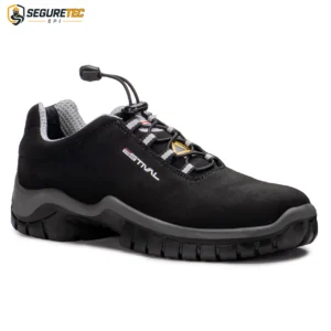 Sapato Energy Estival Microfibra Reno Preto/Cinza En10021S2 CA 50880
